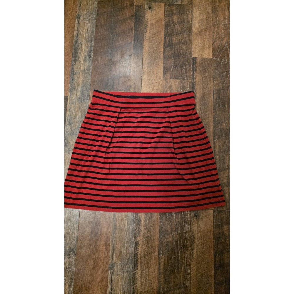 Tommy Hilfiger Womens Skirt Navy Blue Red Stripe Cotton Nautical size Small